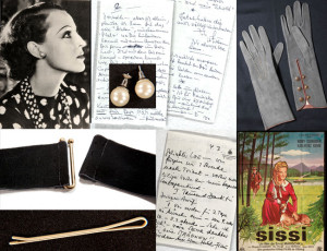 Ab 17. November 2013 zu kaufen bei www.romy.de Hamburg, 06. Oktober 2013.  Ab dem 17. November 2013 um 12:00 Uhr bietet das  Romy Schneider Archiv (www.romy.de) exklusive Erinnerungsstücke von fünf berühmten Filmschauspielerinnen über das Internet zum Kauf an.  Alle Stücke stammen aus der Auflösung einer umfangreichen Sammlung, waren teilweise jahrzehntelang in Privatbesitz und sind in gutem bis sehr gutem Zustand. Dabei handelt es sich um folgende Einzelposten: Mehr über die Erinnerungsstücke Marilyn Monroe: eine Haarklemme Marke Scoldy Lox aus den 40er Jahren, ein schwarzer Samtgürtel aus den 40er Jahren, zwei signierte und nummerierte Fotografien von Georg Barris. Hildegard Knef: fünf handgeschriebene Briefe an ihren Maskenbildner, eine Tischlampe aus ihrer Privatwohnung. Romy Schneider: drei handgeschriebene Briefe an eine Freundin aus den 70er Jahren, Kinoplakate zu den Filmen Sissi III und Ludwig aus den 50er und 60er Jahren. Lilian Harvey: sechs Paar handgefertigte Lederhandschuhe aus den 20er und 30er Jahren.  Brigitte Helm: ein Paar Ohrstecker mit Perle, ein rückseitig signiertes Porträtfoto aus den 30er Jahren. Für das Romy Schneider Archiv ist es bereits die vierte Verkaufsaktion exklusiver Film-Memorabilia.  Erstmalig werden bei dieser Aktion auch Stücke verkauft, die nicht von Romy Schneider oder aus einem ihrer Filme stammen. Für 2014 sind bereits weitere Aktionen geplant.  Mehr über das Romy Schneider Archiv Das Romy Schneider Archiv unter www.romy.de ist das umfangreichste Angebot dieser Art im deutschsprachigen Internet. Neben Informationen rund um Filme und Leben Romy Schneiders, bietet das Archiv aktuelle Neuigkeiten und einen sehr umfangreichen Shop mit Erinnerungsstücken, Fotos internationaler Fotografen, Zeitschriften, Kinoplakaten und Raritäten. Mehr Informationen und hochauflösendes Bildmaterial auf Anfrage oder im Pressebereich unter www.romy.de. 