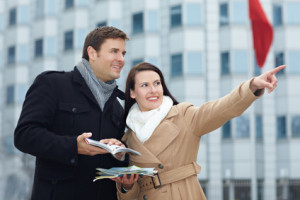 China Visum für China Reise Touristen mit Stadtplan auf Reisen