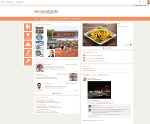 novaCuisine als WebPart auf der SharePoint Intranet Startseite integriert