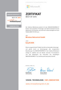 Zertifikat EasySCADA