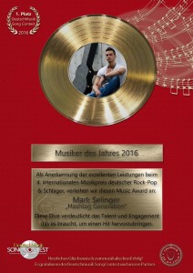 Gold-Award-Deutschmusik-Song-Contest-2016-Mark-Selinger-212x300 Musikpreis: Deutschmusik-Künstler in sieben Kategorien geehrt