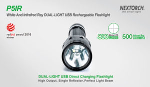 Weißes Licht mit 800 Lumen oder Infrarot-Licht mit 500mw