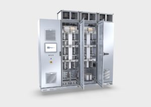 Converter from Knorr-Bremse PowerTech: assuring reliable and efficient operation of power generation systems such as wind turbines or in industrial storage systems.