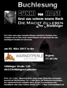 Flyer Buchlesung Gunni von Hase
