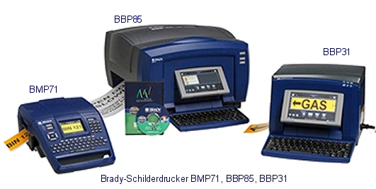 Schilder selber drucken mit Schilderdrucker BBP85, BBP31 und BMP71