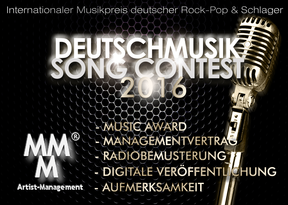 Deutschmusik Song Contest 2016 - Managementvertrag für Gewinner