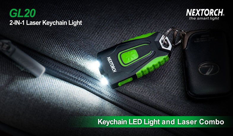Aufladen über USB mit Laser - Schlüsselbund LED-Licht