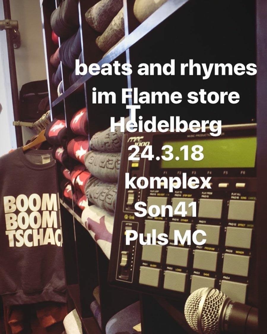 Beats & Rhymes mit Mr. Mar (Stieber Twins) am 24.03. im The Flame Sneaker Store, Heidelberg