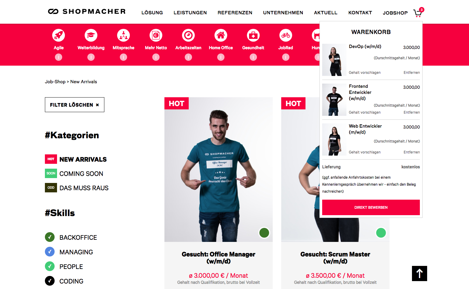 Der Shopmacher JobShop wurde von YeaHR! konzipiert