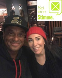 „Sei eine Stimme“-Initiator Martin Rietsch mit Laura Neels