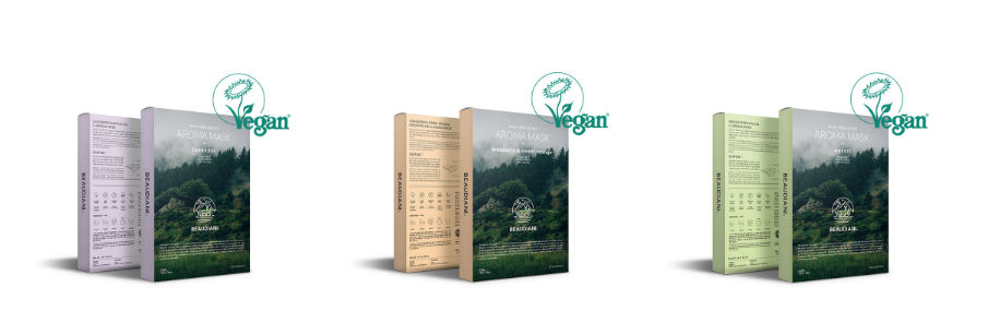Beaudiani Aroma Masken. Vegane koreanische Kosmetik