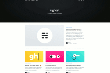 ghost headless cms frontend after install - default theme