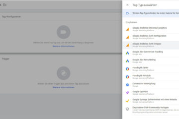 Zielvorhaben aus Tag Manager in Google Analytics GA4-Property als Conversion tracken